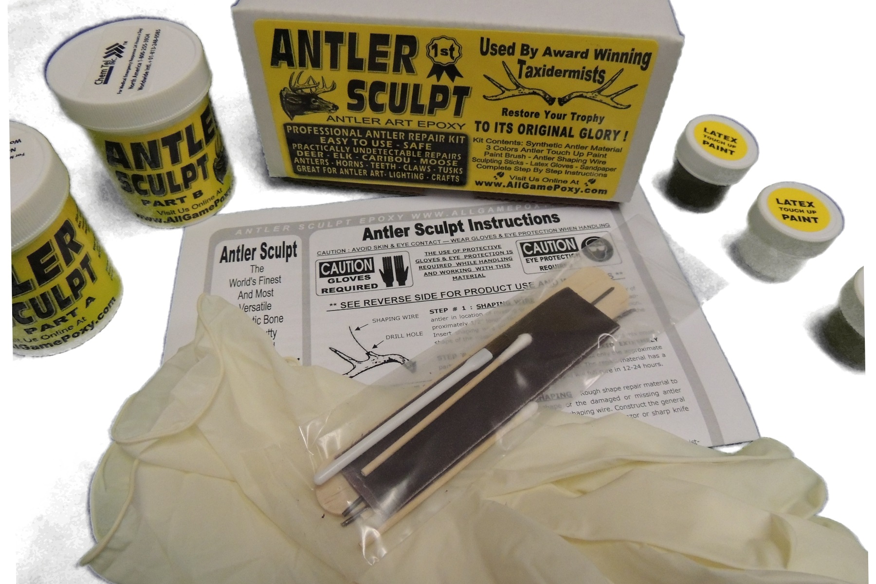 All-Game Antler Sculpt Antler and Horn Repair Kit  By All-Game Epoxy  Easy to Use KIt Comes Vomplete With All You Need To Make Professional  Repairs To You Trophy Antlers!